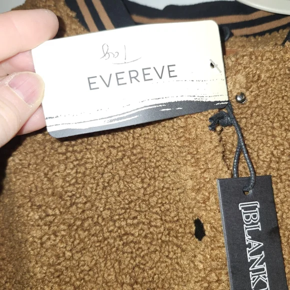Blanknyc Sherpa Brown and Black Varsity Jacket - Picture 3 of 4